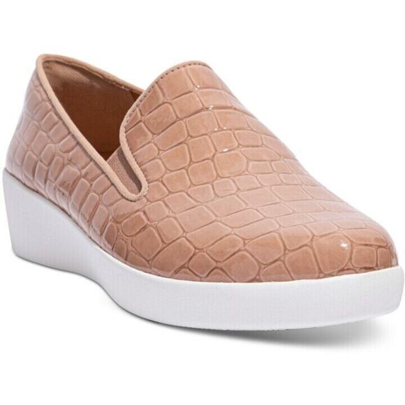 Fitflop Women's Superskate Wedge Flats, beige Size 11 - Picture 3 of 5